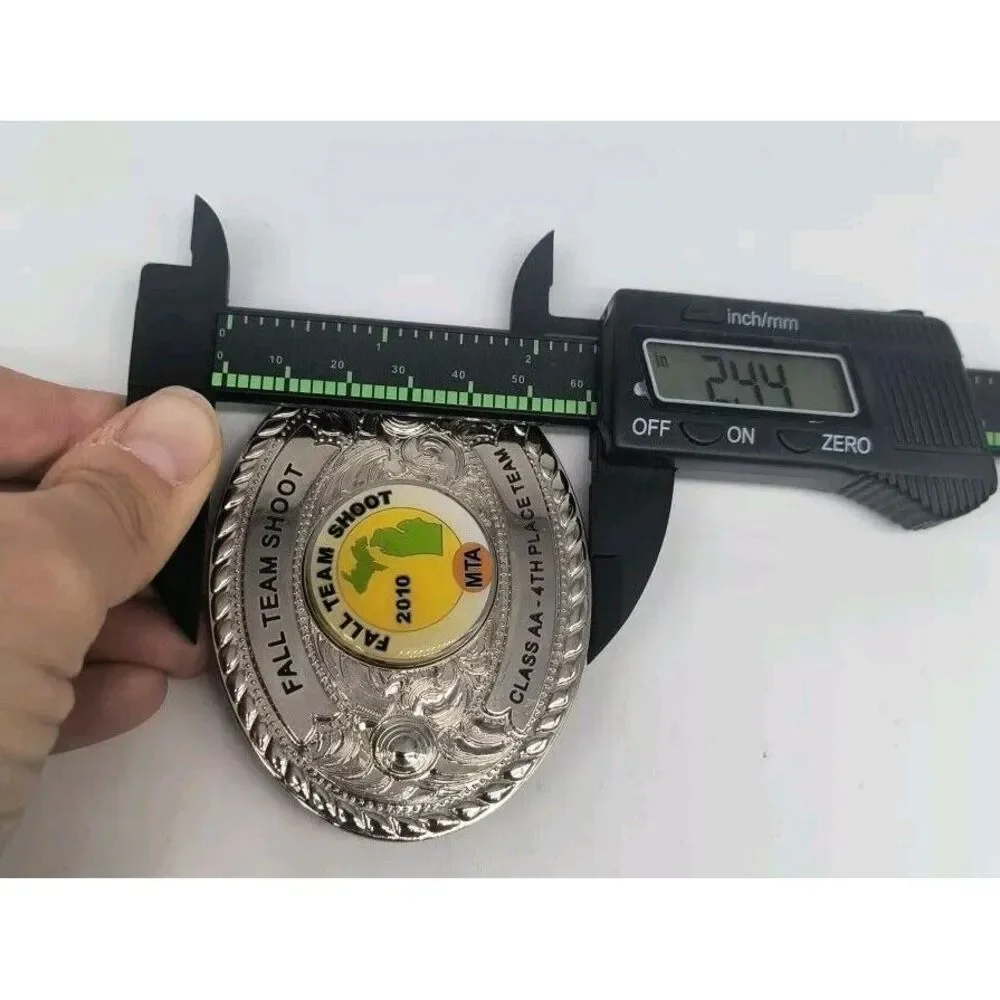 Custom Fall Team Shoot 2010 Class AA 4th Place Team Silver Belt Buckle